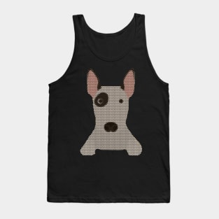 Bull Terrier Ugly Christmas Sweater Knit Pattern Tank Top